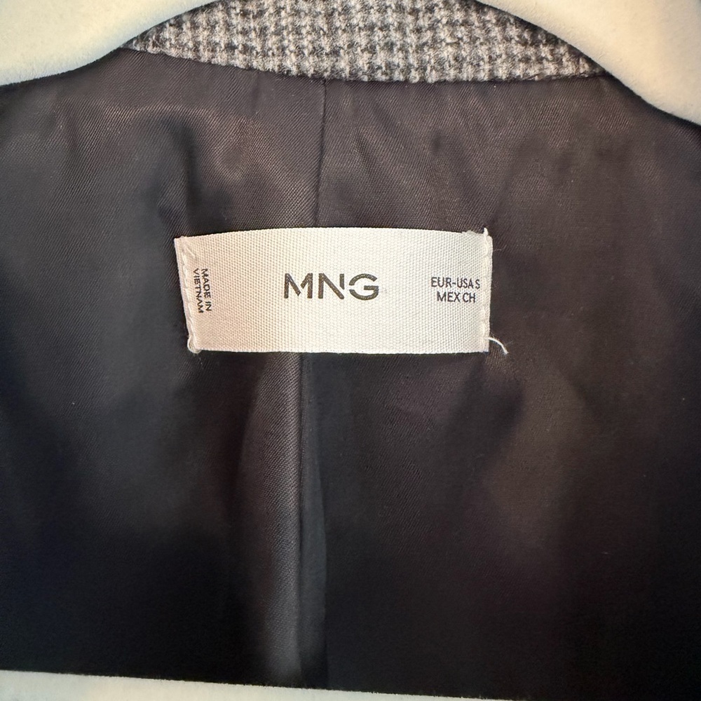 Mango Houndstooth Wool-blend blazer -small - Picture 5 of 7